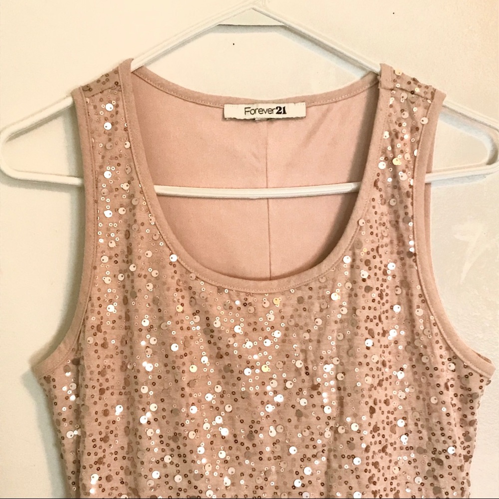 Nude-color Sequined Mini-Dress✨ - Picture 2 of 5